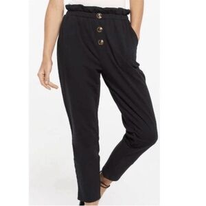NWT Z Supply Revolve The Brixton Jogger Black Buttoned Ankle Sweatpants Small